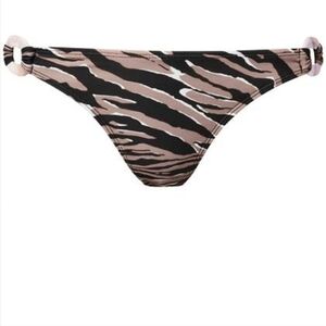 Venus Luxe Zebra Ring High-Cut Swim Bottom. Size 10